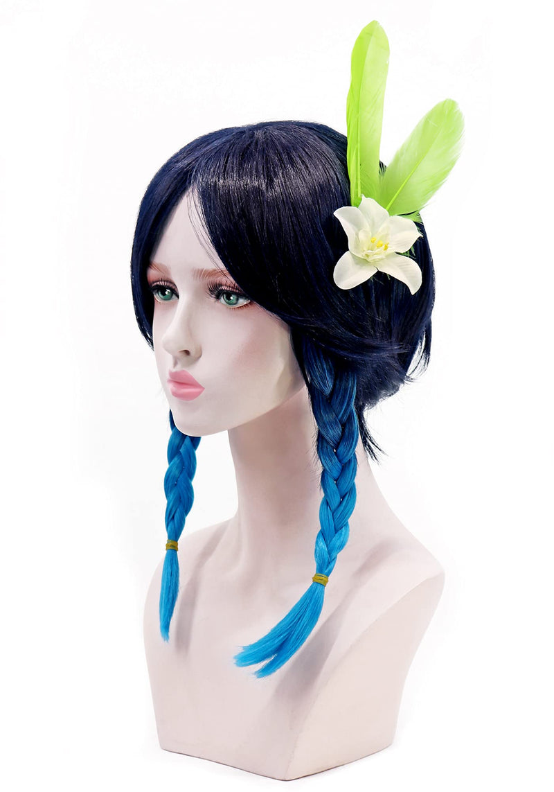 [Australia] - DAZCOS Venti Barbatos Cosplay Hair Clip The Cecilia Flower for Genshin Impact Costume Accessory White 