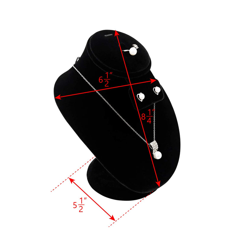 [Australia] - Mooca Jewelry Display Necklace Chain Jewelry Bust Display Holder Stand, Necklaces Display Necklace Mannequin, Necklace Bust Jewelry Bust Stand, 8 1/4" Height, Black Velvet 