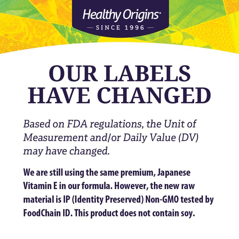 [Australia] - Healthy Origins Vitamin E 1,000 IU (Natural, IP Non-GMO), 120 Softgels 120 Count (Pack of 1) 
