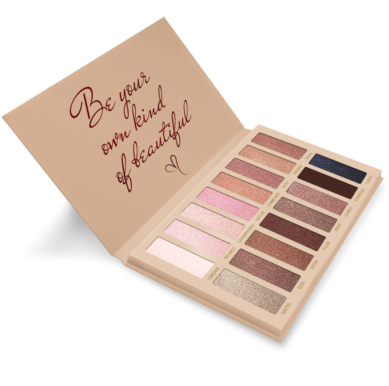 [Australia] - Best Pro Eyeshadow Palette Makeup - Matte + Shimmer 16 Colors - Highly Pigmented - Professional Nudes Warm Natural Bronze Neutral Smoky Cosmetic Eye Shadows - Lamora Exposed Nude Exposed 