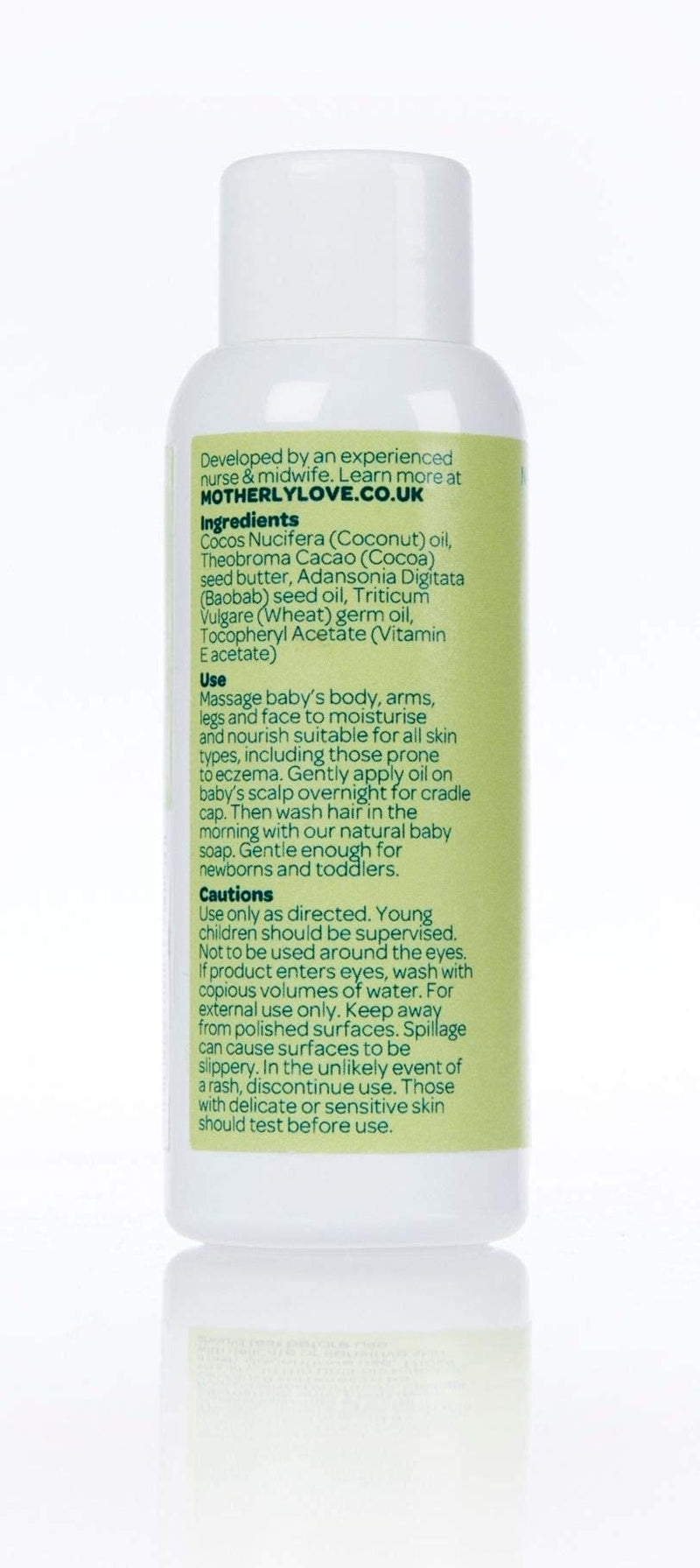 [Australia] - Motherlylove BOUNCING BABY Oil | 100% Natural & Vegan Coconut, Vit E | Gentle Nourishing Hydrating for New Borns Delicate Skin | Absorbs Readily No Residue | Made in UK Created by an Expert Midwife 50 ml (Pack of 1) 