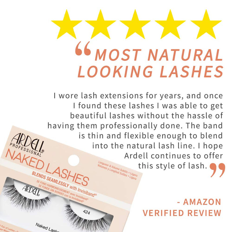 [Australia] - Ardell False Lashes, Naked Lashes 424 with Invisiband, 4 pairs 