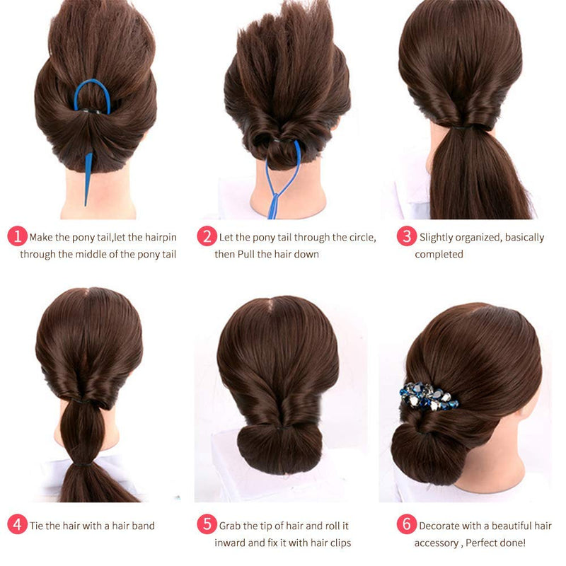 [Australia] - Topsy Tail Hair Tool,MORGLES 8pcs Hair Braiding Tool Topsy Tail Loop French Braid Loop Tool Topsy Tail Kit, 4 Colors 