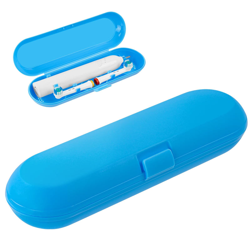 [Australia] - URAQT Electric Toothbrush Travel Case, Plastic Dustproof Toothbrush Holder for Electric Toothbrush, Portable Toothbrush Protective Cover, Electric Toothbrush Case Container for Business Camping Travel Blue 