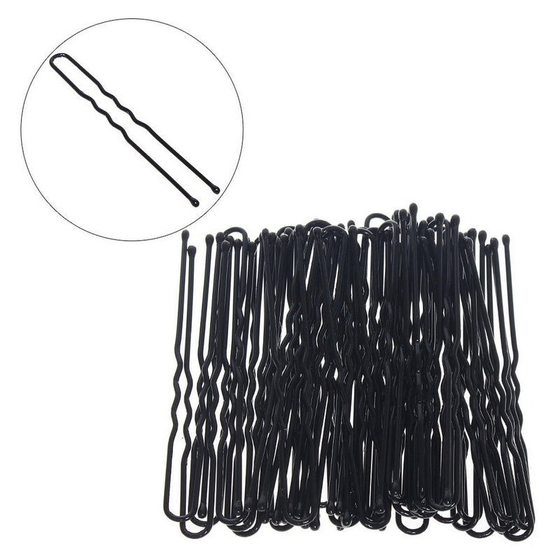 [Australia] - nuoshen ofoen 50 Pieces Long Hair Pins, Bun Pins Styling Bobby Hair Slides Grips Clips Black 