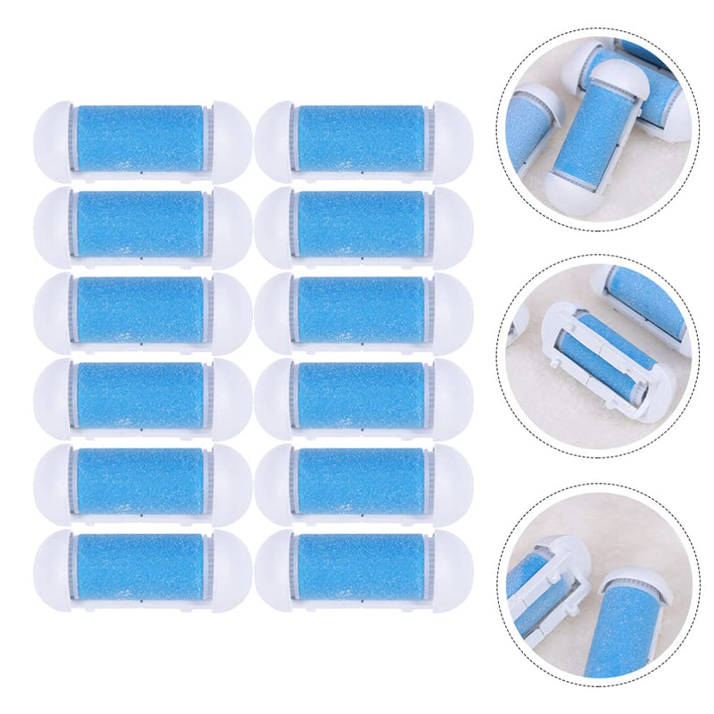 [Australia] - Lurrose 12pcs Foot File Replacement Roller Coarse Roller Refill Heads for Electronic Callus Remover Pedicure File Tool Blue 