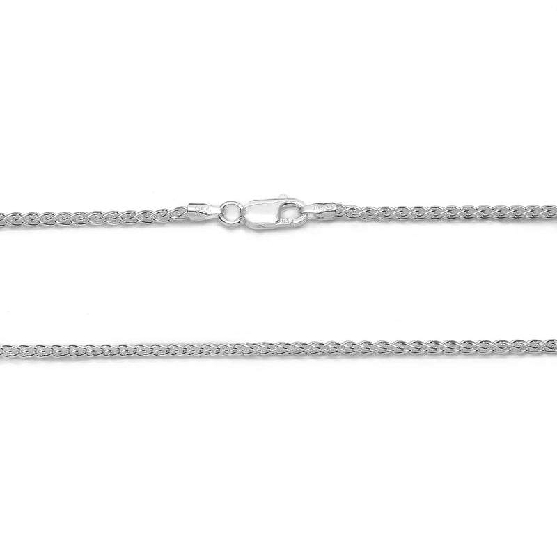 [Australia] - 925 Sterling Silver 2MM Wheat Chain Lobster Claw Clasp 16-30 Inch 24.0 Inches 