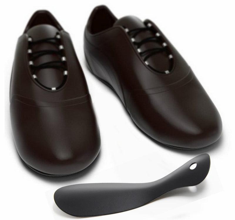 [Australia] - Metal Shoe Horn Stainless Steel ShoeHorn 7.5 Inches - Portable for Travel Use Black 