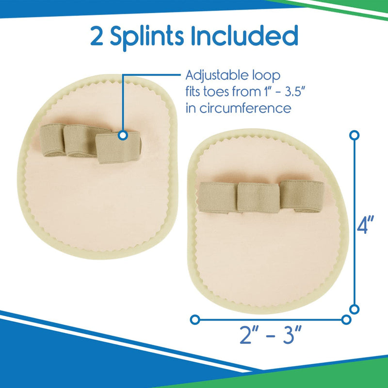 [Australia] - ViveSole Triple Hammer Toe Corrector For Women -Straightener (Pair) -Splint Loops For Metatarsal Support, Straightening Crooked Toes -Bunion Guard, Valgus Toe Alignment -Broken Toe Brace Wraps For Men 