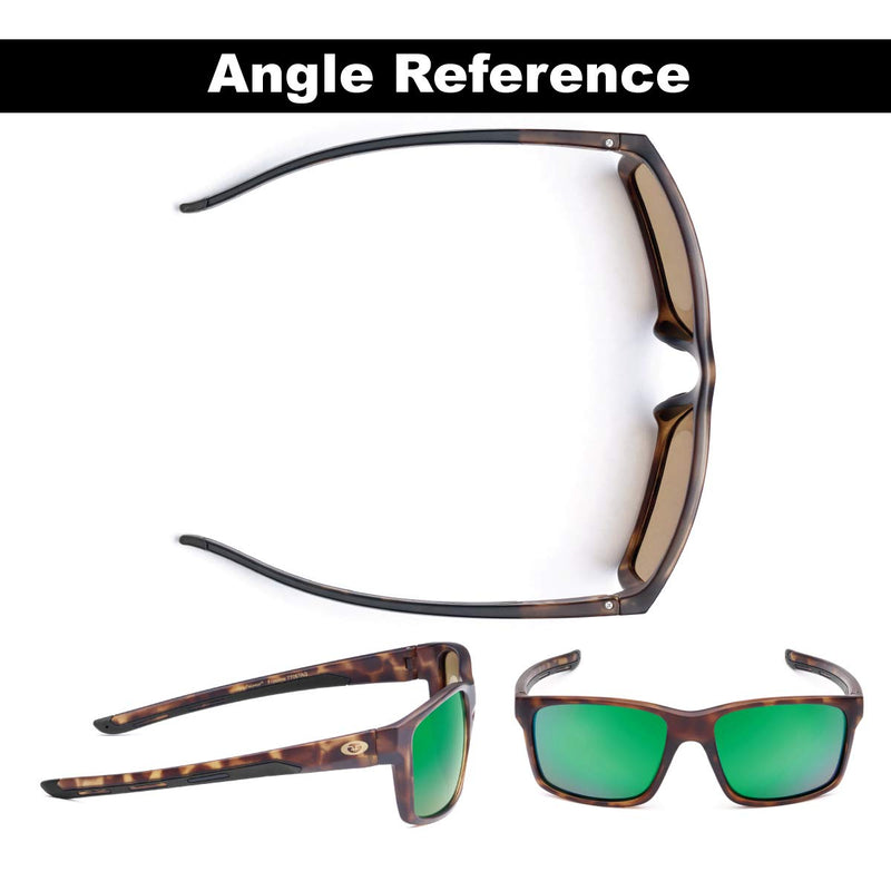 [Australia] - Flying Fisherman Freeline Polarized Sunglasses with AcuTint UV Blocker for Fishing and Outdoor Sports Matte Tortoise Frames/Amber-green Mirror Lenses 