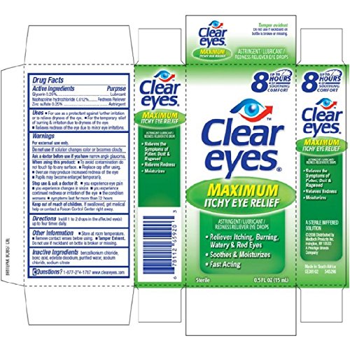 [Australia] - Clear Eyes Seasonal Size .5oz Clear Eyes Seasonal Rapid Relief Eye Drops, pack of 4 