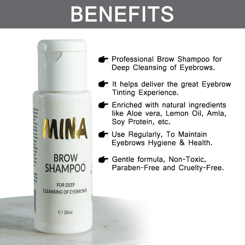 [Australia] - MINA Brow Shampoo,Deep Cleansing Of Eyebrows 30Ml 