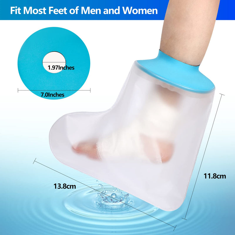 [Australia] - Promifun TPU Waterproof Foot Cast Cover for Shower Bath , Adult Foot Cast Protector,Reusable Cast Sleeve for Broken Surgery Foot & Ankle , Burns , Wounds 