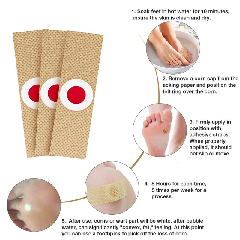[Australia] - MYMULIKE Corn Removal Pads, Wart Remover, Corn Removal Plaster, Corn Removal Relief Corn Pain and Foot Care (24 Count) 24 Count (Pack of 1) 