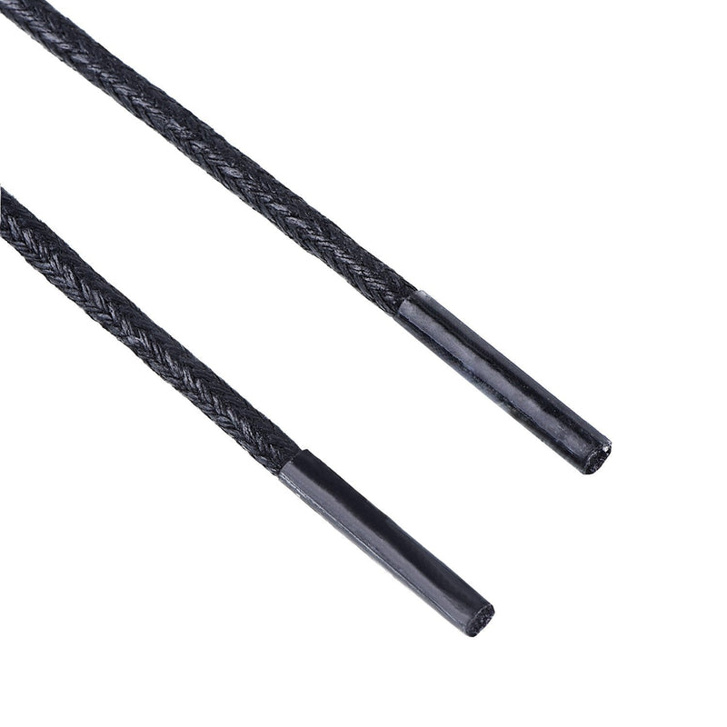 [Australia] - 3 Pairs Shoelaces Round Waxed Shoe Laces 80 cm Dress Shoelaces for Men and Women's Casual and Dress Shoes (Black) 