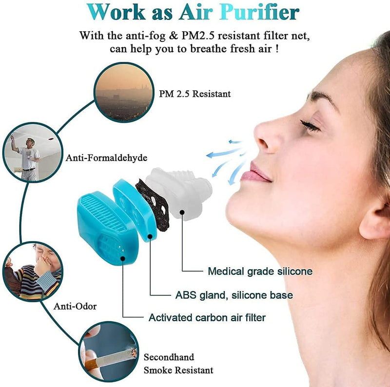 [Australia] - Anti Snoring Device, Anti Snoring Nose Clip Stop Snoring Device Air Purifier, Stop Snoring Best Solution for Ease Breathing Comfortable Sleeping for Men and Women 
