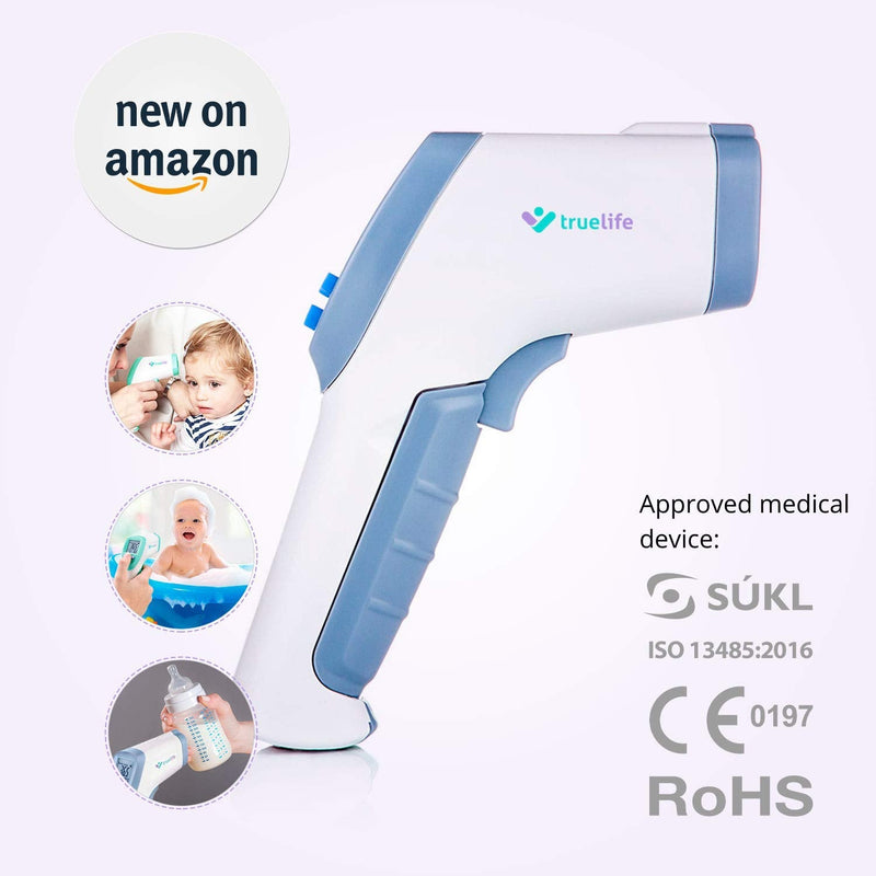 [Australia] - Truelife Digital Body Temperature Checker Medical Thermometer NHS Approved UK CE, RoHS, ISO, SUKL New Technology of Infrared Beam Deviation of ± 0,2 °C 