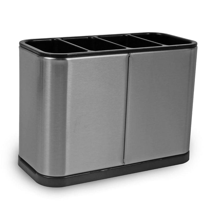 [Australia] - Kitchen Cutlery Holder Utensil Storage Organiser Stainless Steel Kitchen Utensil Holder Anti Slip Water Draining Design Easy to Clean 