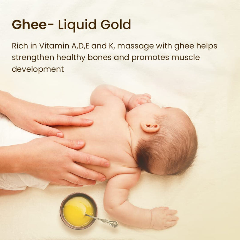 [Australia] - Blue Nectar Ayurvedic Baby Oil with Organic Ghee, 100% Natural Baby Massage Oil With Coconut Oil & Olive Oil ( 200ml) 