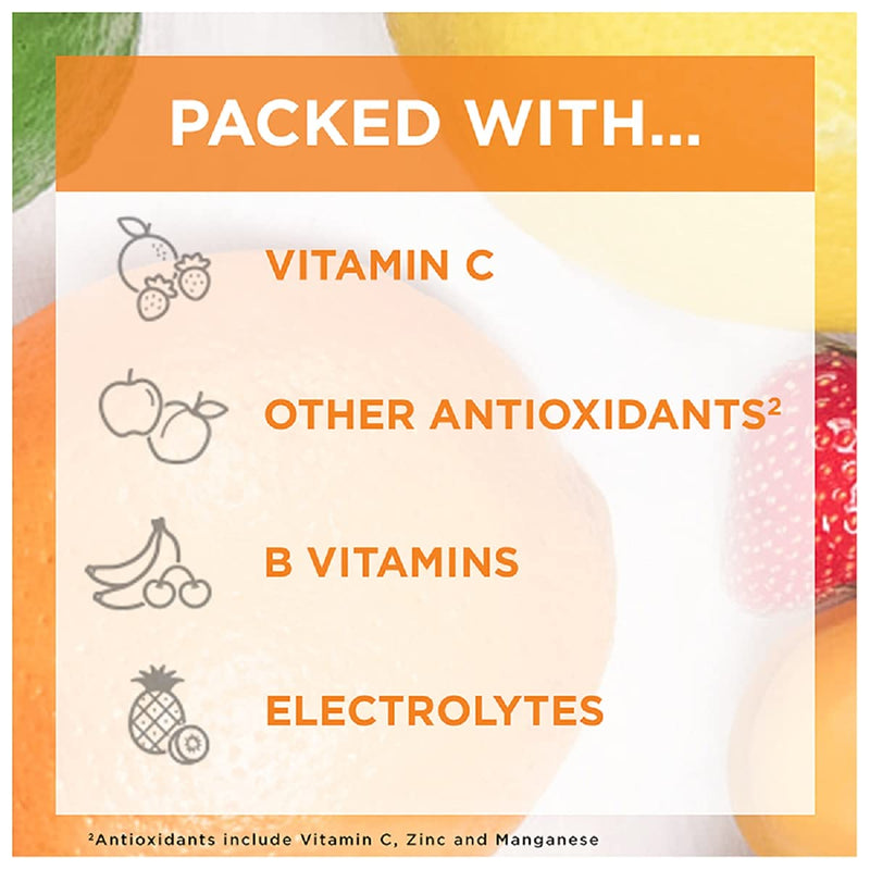 [Australia] - Emergen-C Immune+ 1000mg Vitamin C Powder, with Vitamin D, Zinc, Antioxidants and Electrolytes for Immunity, Immune Support Dietary Supplement, Raspberry Flavor - 30 Count/1 Month Supply 