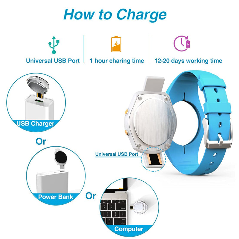 [Australia] - Led Digital Pedometer Watch , Digital Steps Tracker , Non-Bluetooth, Vibrating Alarm Clock, Stopwatch, Great Gift for Children Teens Girls Boys Women Blue 