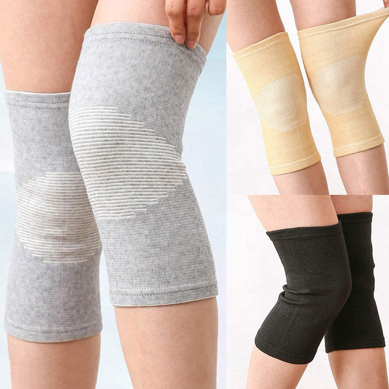 [Australia] - WT-DDJJK Non Slip Sleeve, Unisex Knee Support Sleeves Bamboo Charcoal Fabric Sports Compression Warm Brace Anti-Slip Wrap Pads Joint Pain Injury Recovery 