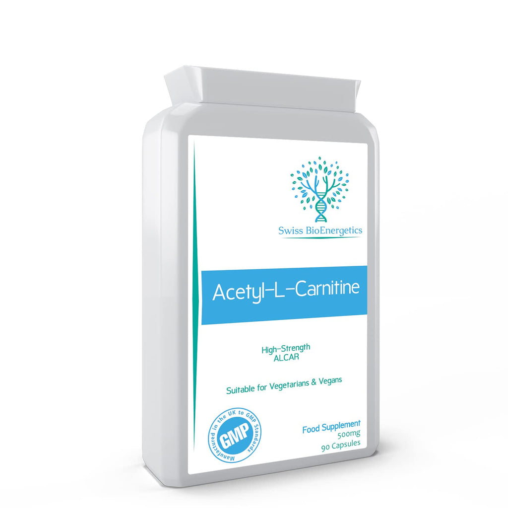 [Australia] - Acetyl-L-Carnitine 500mg 90 Capsules - High-Strength ALCAR with no D-carnitine - Made in The UK - Suitable for Vegans 