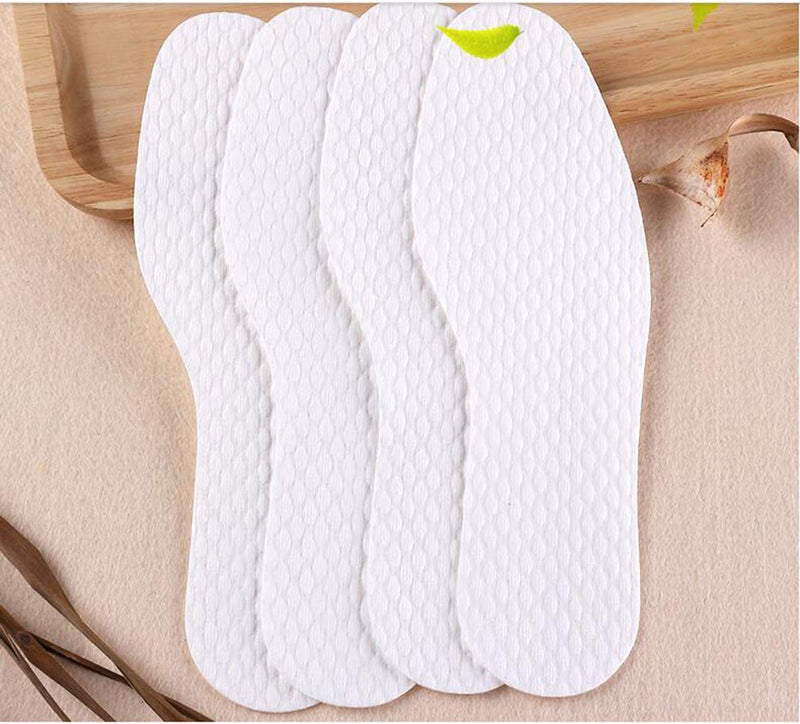 [Australia] - 10Pairs(Non-Sticky) White Disposable Breathable Slim Barefoot Insoles Natural Sweat Insoles Feet Solution Treatment Odor Eliminator Shoe Insert Pads for Walking Jogging Runnin (Women:24cm) Women:24cm 