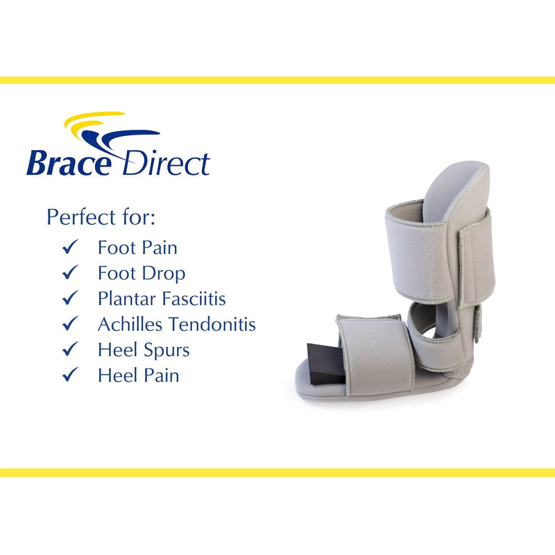 [Australia] - Padded Night Splint 90 Degree Immobilizing Stretching Sleeping Boot - Recovery for Plantar Fasciitis, Drop Foot, Achilles Inflammation, Heel Spurs and more by Brace Direct Medium (Pack of 1) 