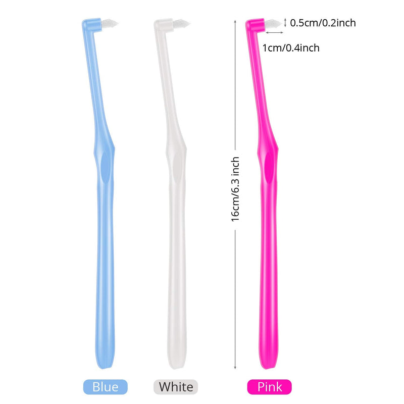 [Australia] - 6 Pieces Tuft Toothbrush Tufted Brush End-Tuft Tapered Trim Toothbrush Soft Trim Toothbrush Single Compact Interdental Interspace Brush for Detail Cleaning 