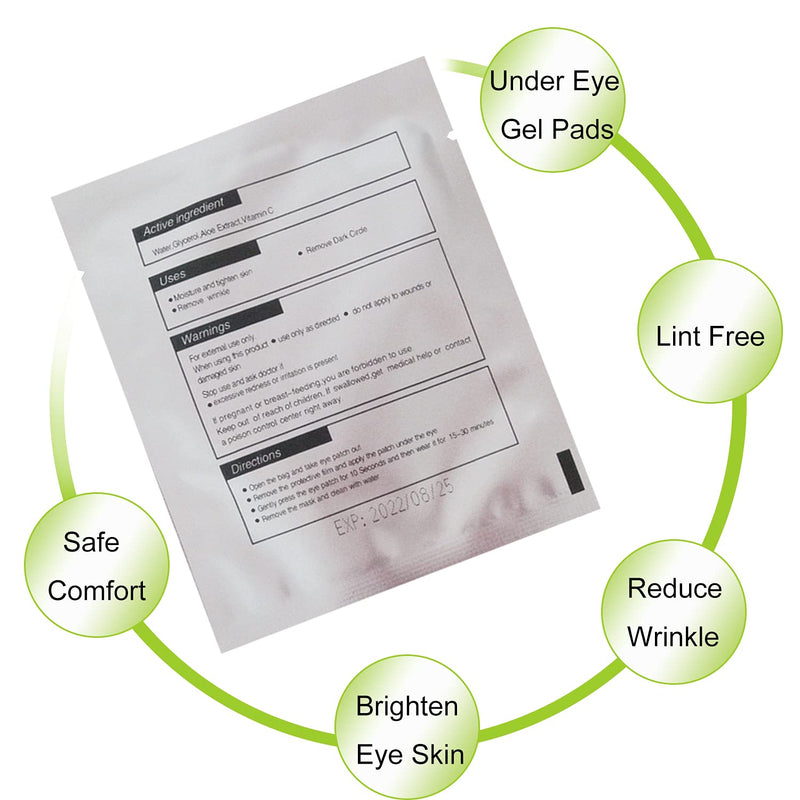 [Australia] - Under Eye Gel Pads, Jiasoval 50 Pairs Isolation Eyelash Extension Pads Lint Free Eyelash Patches, Under Eye Patches Hydrogel Eye Pads For Lash Extensions 