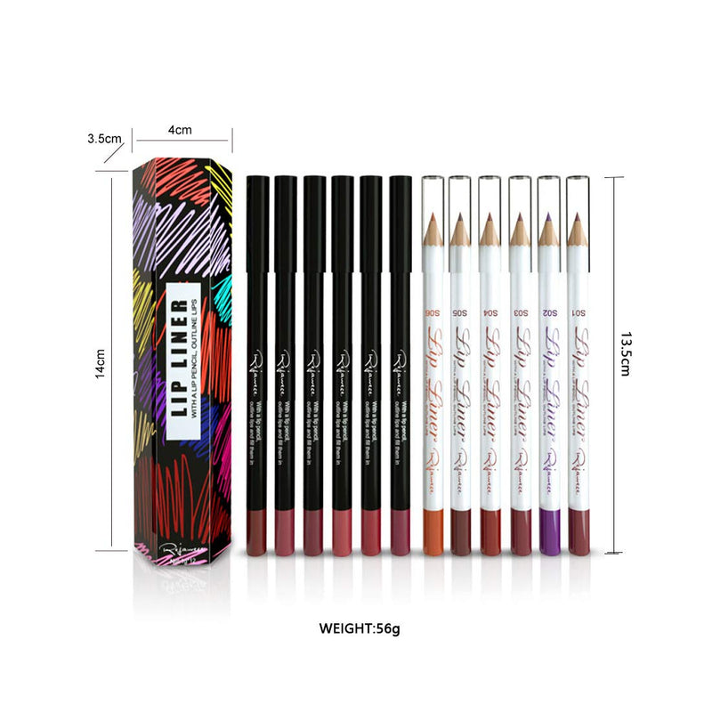 [Australia] - Lip Liner Filler Pencil set by Rejawece, Matte Waterproof Sweat-Proof Lipliner Pen Set with 12 Colors|Color Enhancer, Plumper Pencil |Define Lips for a Fuller Look Perfect 