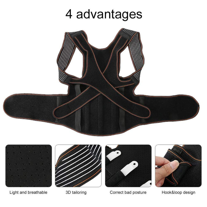 [Australia] - Salmue Posture Corrector, Scoliosis Back Brace Correction Straight Back Support Bandage,Physical Training Therapy Back Stabilizer Neck Pain Relief Shoulder Support for Men & Women Correct Medium 
