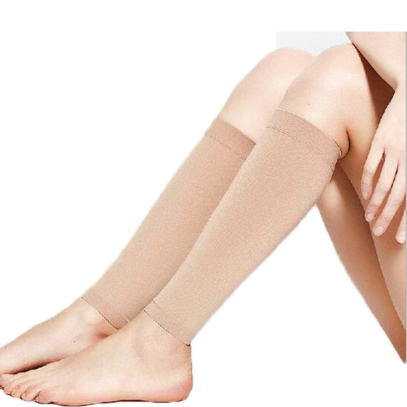 [Australia] - Kingbridal Women's Medical Compression Stockings 15-20mmhg Socks Calf Sleeve Nude 
