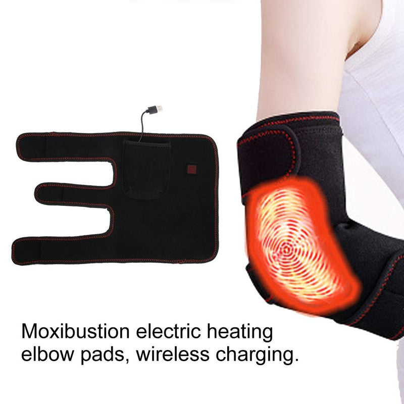[Australia] - Heated Elbow Brace, Elbow Heating Wrap, Adjustable Heating Elbow Wrap Pad with 3 Level Temperature Setting Hot Therapy for Tendonitis, Tennis Elbow, Arthritis Pain Relief 