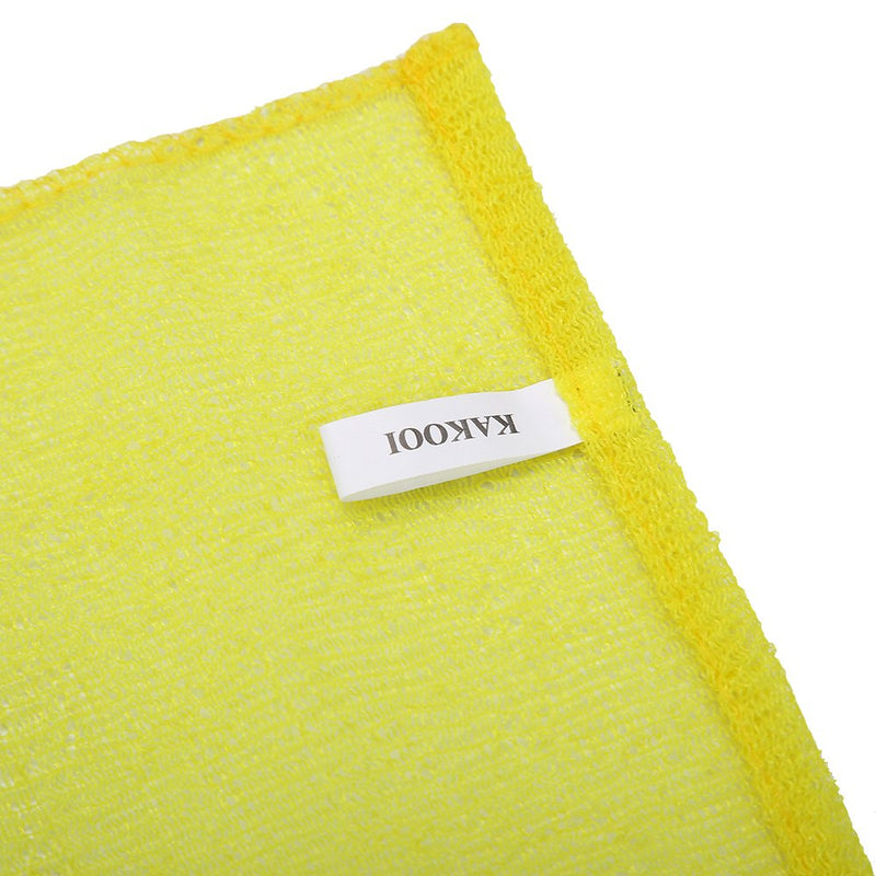 [Australia] - KAKOOI Long Exfoliating Nylon Bath Cloth/Towel, Magic Shower Washcloth for Body, 35 inches( 3PCS, Blue&Yellow&Pink) 3-count 