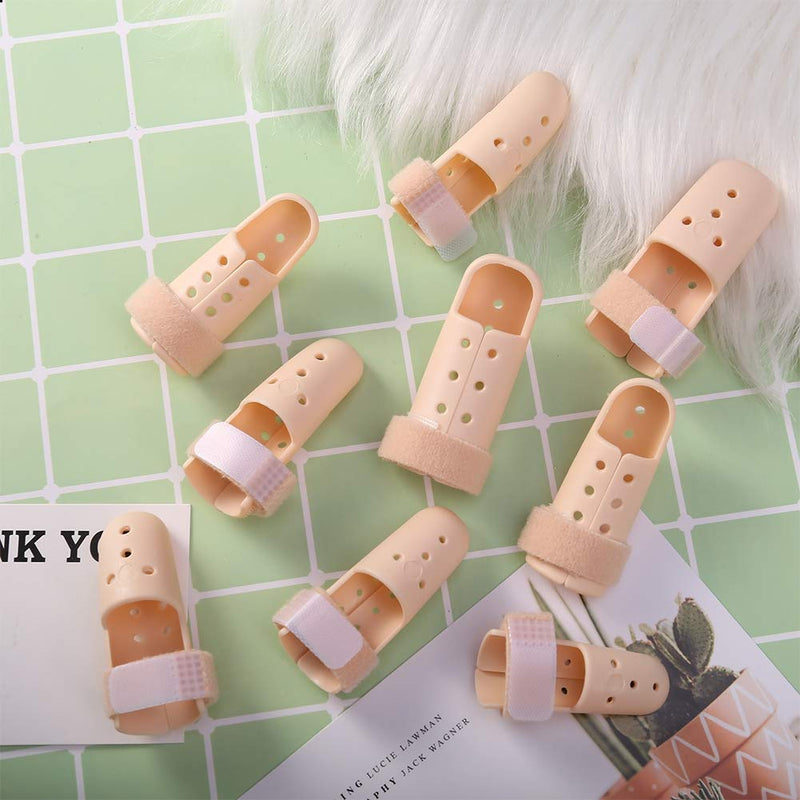[Australia] - Havenport 15 Pcs Finger Splint Brace, Mallet Finger Splints Pinky, Plastic Finger Protector Support for Arthritis Basketball, Adjustable Finger Immobilizer for Broken Finger Joint Fracture Pain 