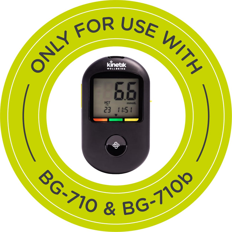 [Australia] - Kinetik Wellbeing Blood Glucose Test Strips (Pack of 50) – Used by The NHS – in Association with St John Ambulance – Test Strips Available on Prescription 