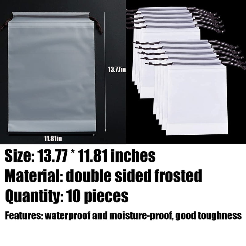 [Australia] - Shoe Bags Storage Bags Multifunctional Waterproof Cosmetic Bag Underwear Bag Travel Storage Bag Dust Proof Bag 10 Pcs Shoe Storage Bag 1 Transparent Matte 