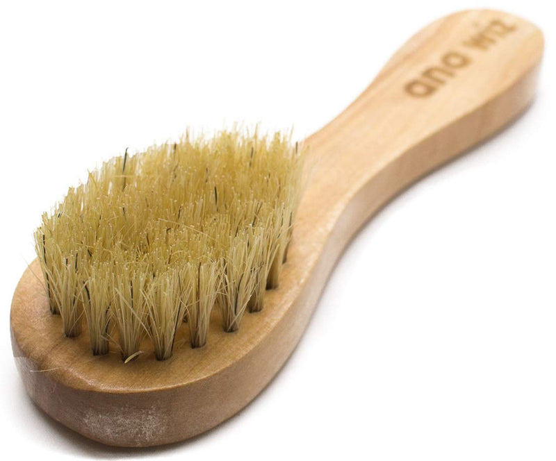 [Australia] - Ana Wiz™ Wooden Facial Brush with Soft Natural Boar Bristles & Lotus Wood Handle 