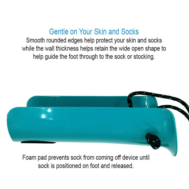 [Australia] - Norco Molded Sock Aid Assists in Putting on Socks Easier for Limited Mobility, Arthritis, Back Surgery, Knee or Hip Replacement. Unique Ergonomic Handle Placement for less stress when pulling up socks 