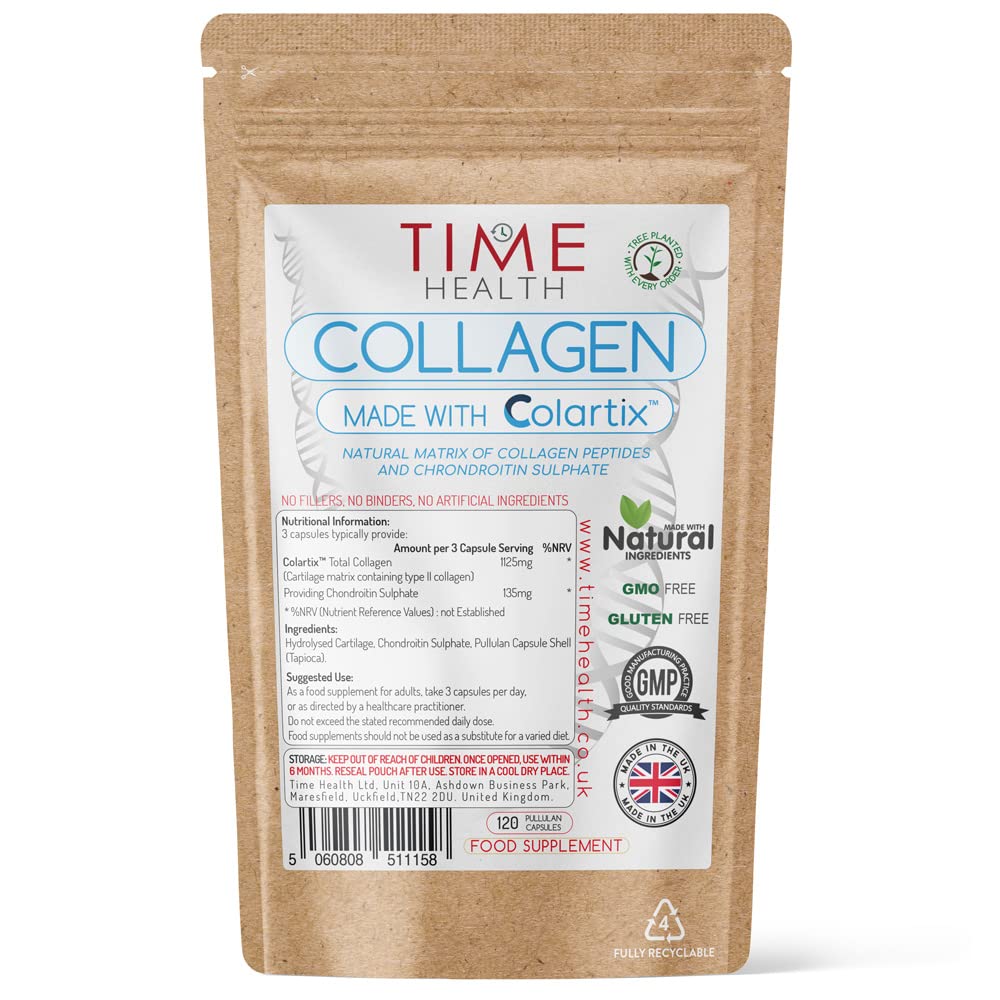 [Australia] - New: Colartix� Collagen - 120 Capsules - Joint Specific Type II Collagen from Cartilage - Hydrolysed Collagen Peptides & Glycosaminoglycans - Grass Fed - Zero Additives - Pullulan 