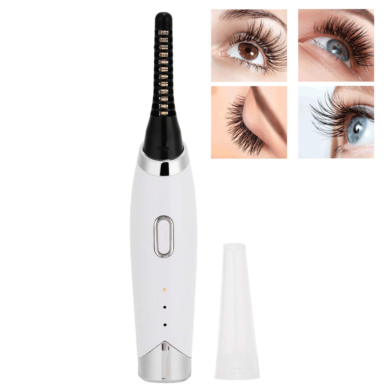 [Australia] - Portable Electric Eyelash Curler Heated Eyelash Curler Mini Eye Lash Curling Clip Quick Heating Natural Long-lasting Eye Beauty Makeup Tools 