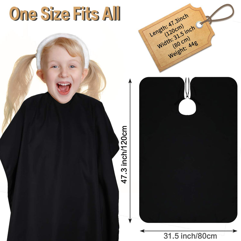 [Australia] - 2 Pieces Kids Haircut Barber Cape Cover Hair Salon Cape Waterproof Hair Cutting Cape Styling Apron Shampoo Cape with Adjustable Snap Closure for Salon and Home, 47.3 x 31.5 Inch 