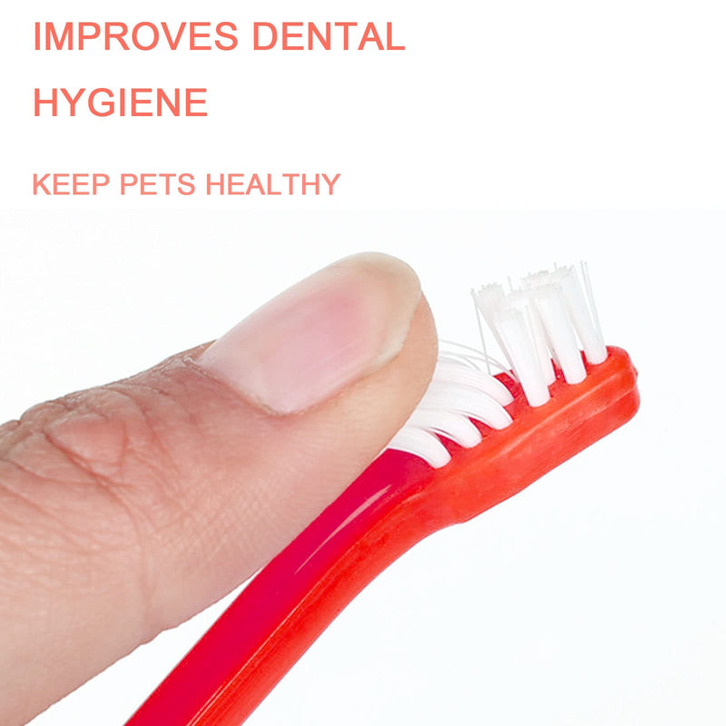 [Australia] - 10pcs Dog Toothbrush, DKDDSSS Long Handle Double Head Dog Toothbrushes, Cat Teeth Cleaning Toothbrush, for Pet Dogs Cats Puppy Dental Care Toothbrush 