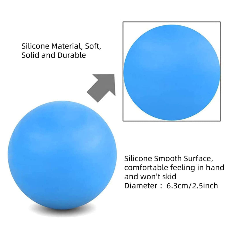 [Australia] - WOVTE Massage Lacrosse Ball for Sore Muscles, Shoulders, Neck, Back, Foot, Body, Deep Tissue, Trigger Point, Muscle Knots, Yoga and Myofascial Release (Blue)� Blue 