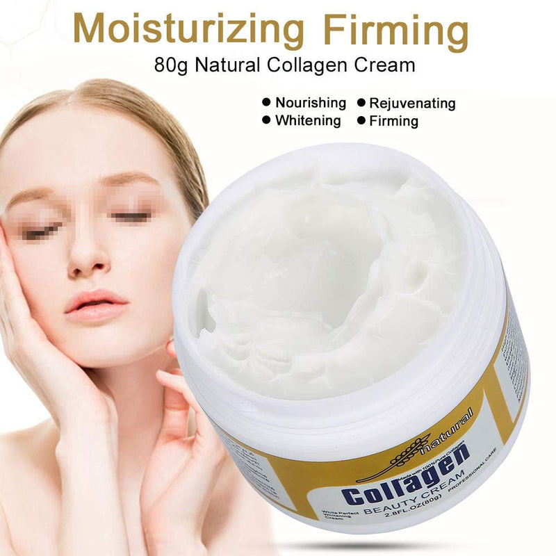 [Australia] - Collagen Beauty Cream Made with 100% Pure Human-like Collagen, 80g Anti Aging Face Hydrating Moisturizer City Beauty Sculpting Cream, Skin Firming Cream Smooth Wrinkles & Fine Lines 