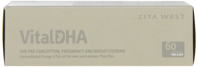 [Australia] - Zita West Vital DHA with Omega 3 for Fertility, Pregnancy and Breastfeeding | (60 Capsules 1 Month Supply) 60 Count (Pack of 1) 