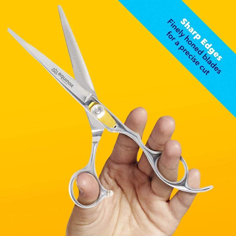 [Australia] - Equinox Hairdressing Scissors- 6.5" Barber Salon Hair Scissor Professional- Sharp Stainless Steel Hairdressers Hair Cutting Shears for Men and Women Hair Cutting Scissor 
