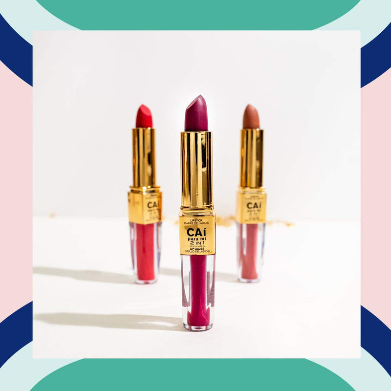 [Australia] - CAI Para Mi 2-in-1 Lipstick and Lipgloss - Fuschia 